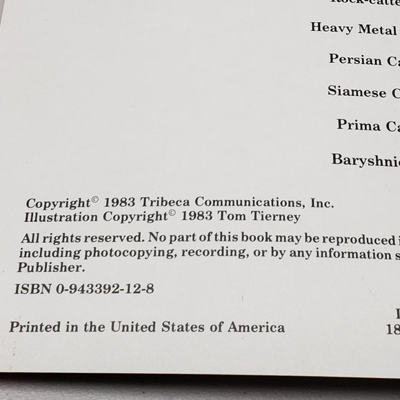 Cat Snips Tom Tierney Paper Doll Book 1983 - Picture 4 of 6